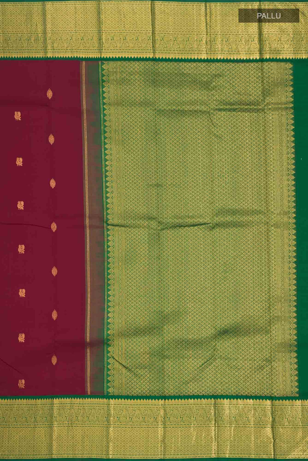 Maroon Kanchipuram Silk Saree