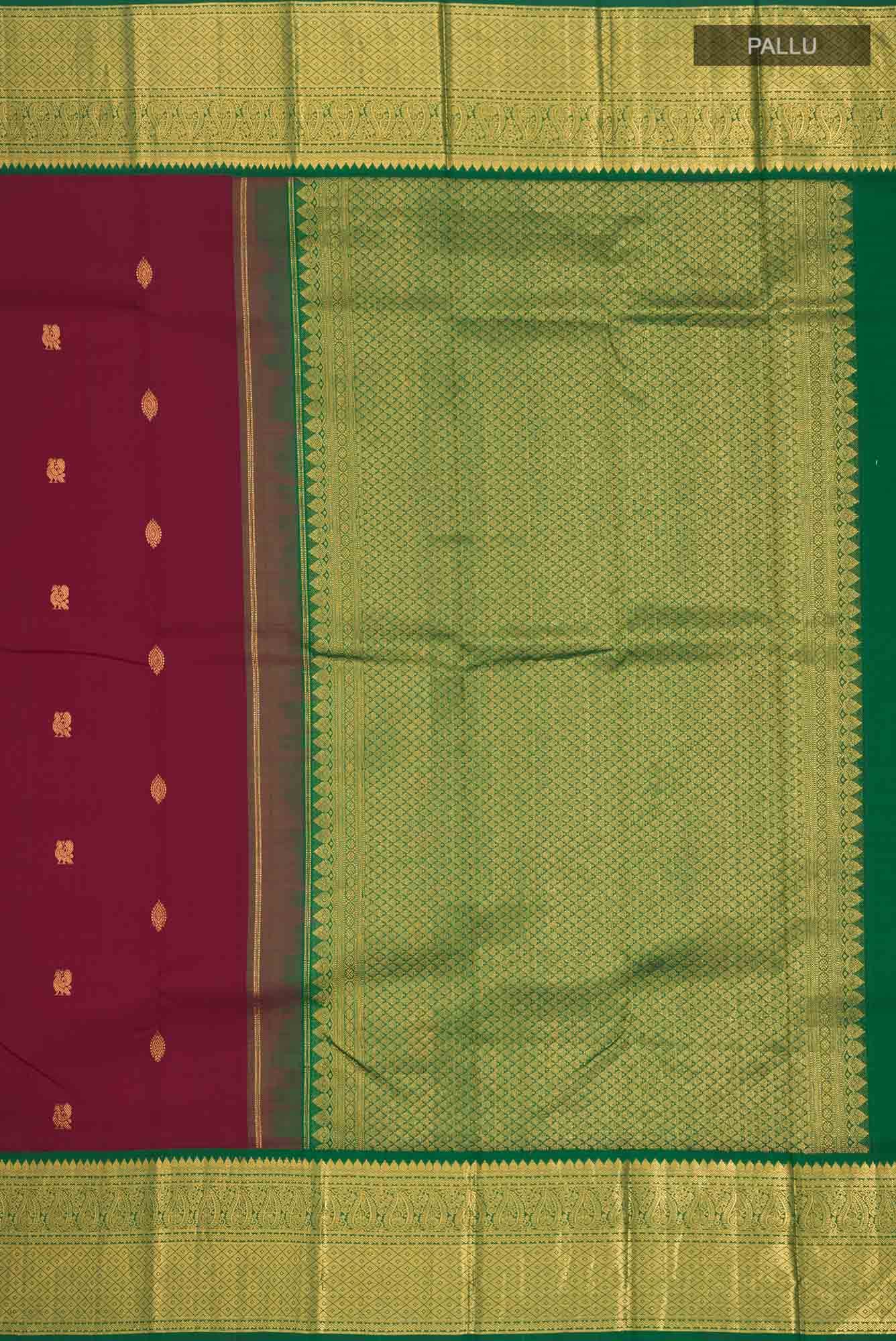 Maroon Kanchipuram Silk Saree