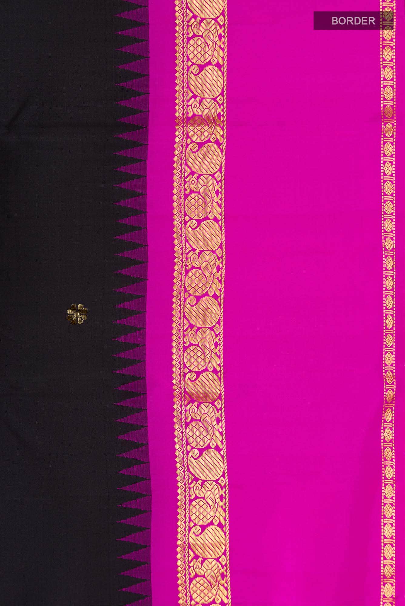Black Kanchipuram Silk Saree