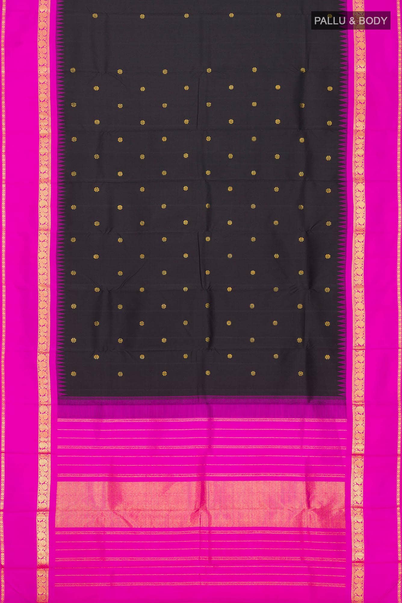 Black Kanchipuram Silk Saree