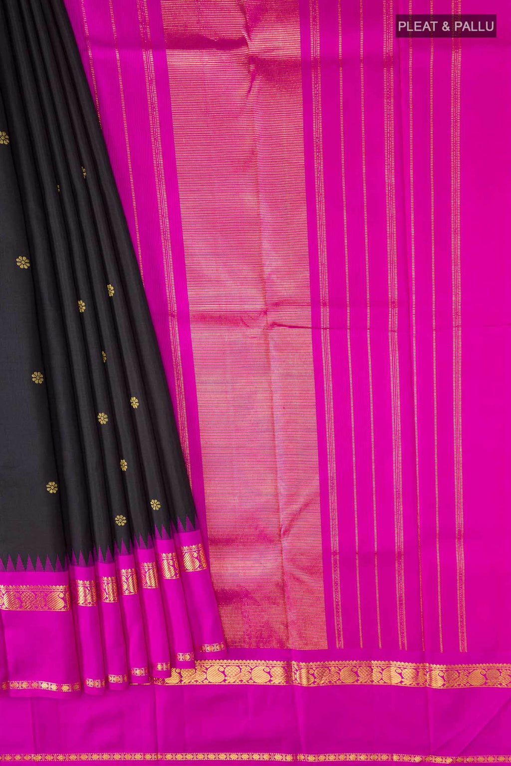 Black Kanchipuram Silk Saree