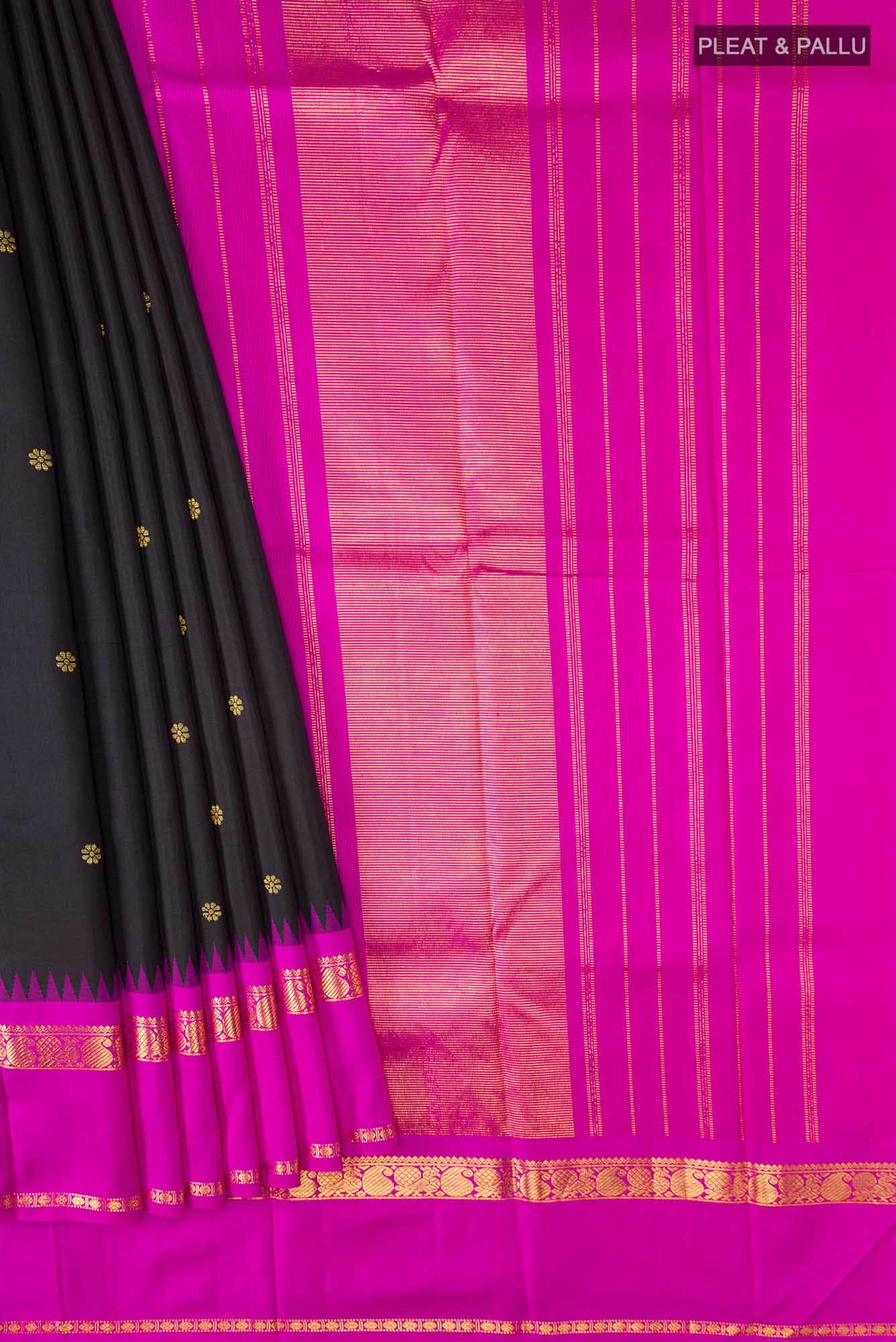 Black Kanchipuram Silk Saree