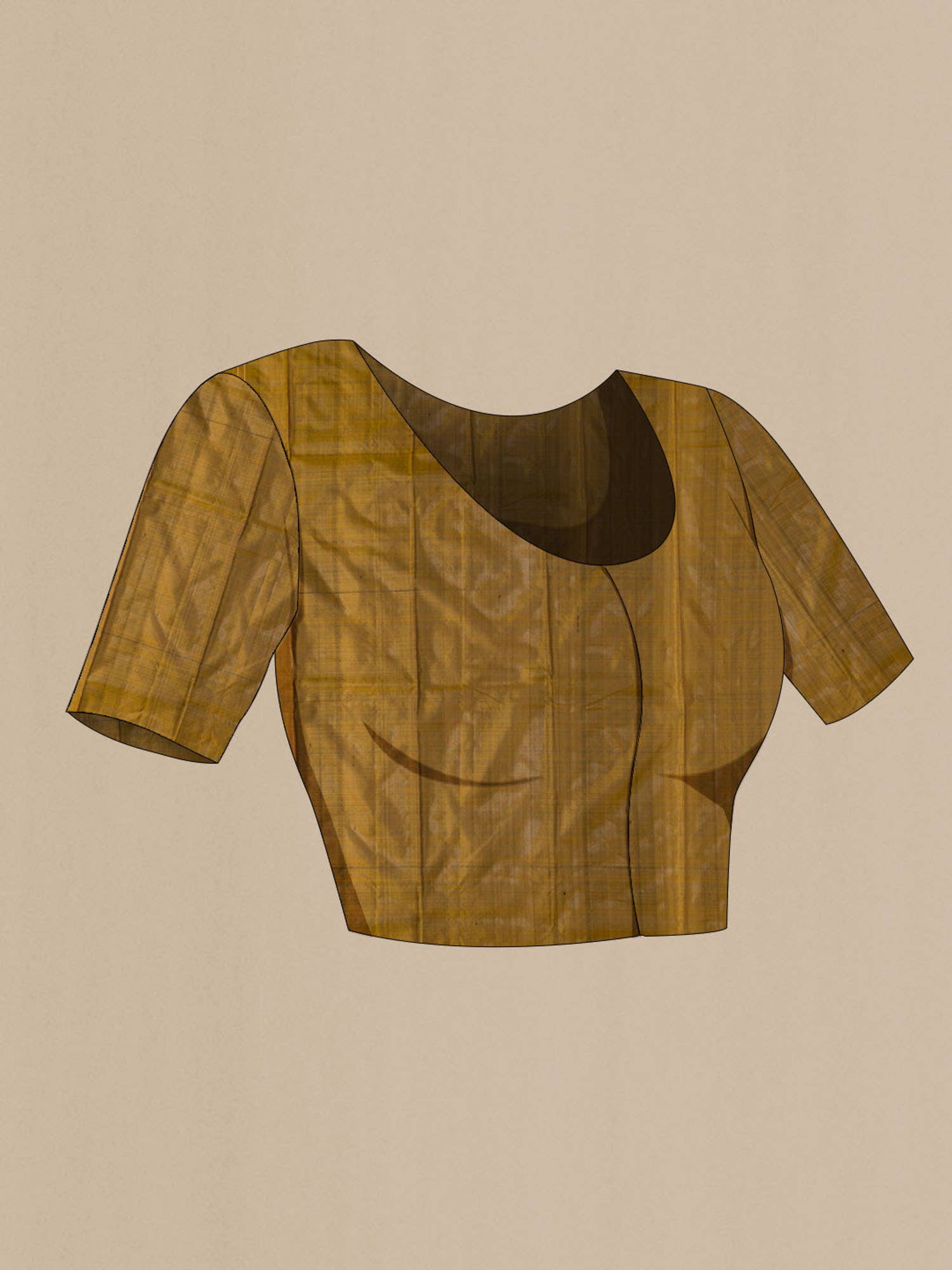 Sandal Kanchipuram Silk Saree