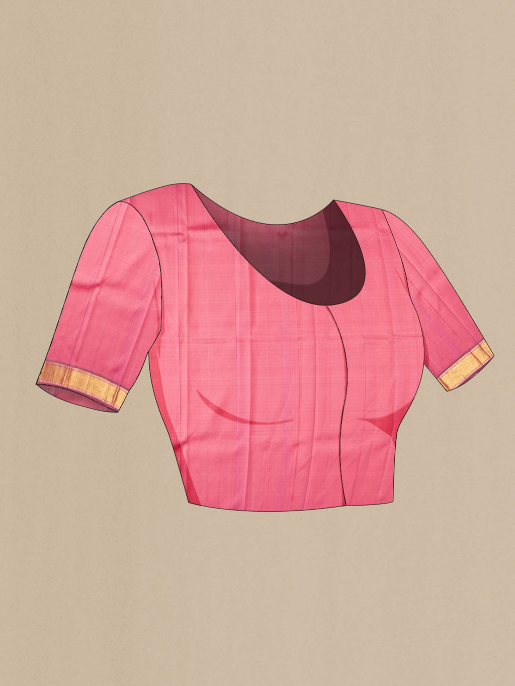 Pink Kanchipuram Silk Saree