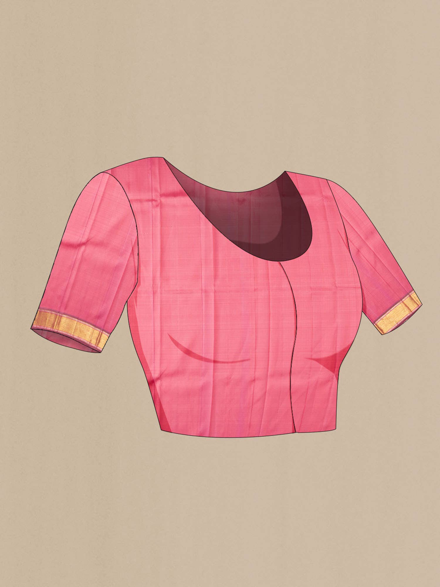 Pink Kanchipuram Silk Saree