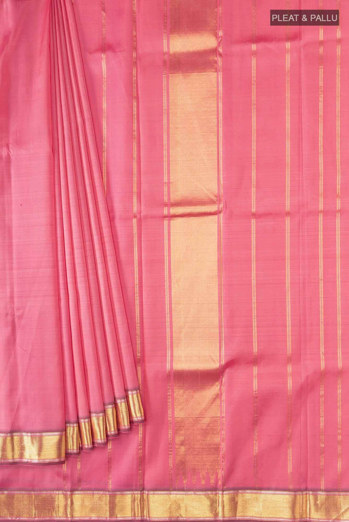 Pink Kanchipuram Silk Saree