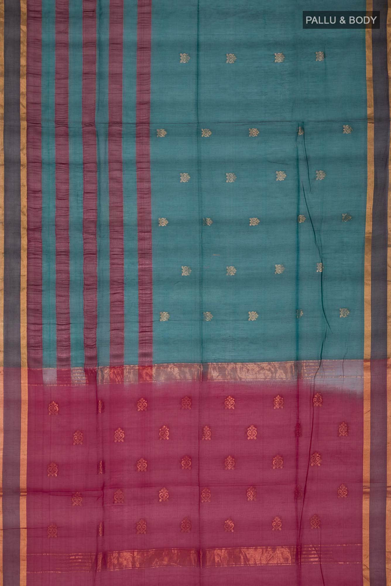 Blue Silk Cotton Saree