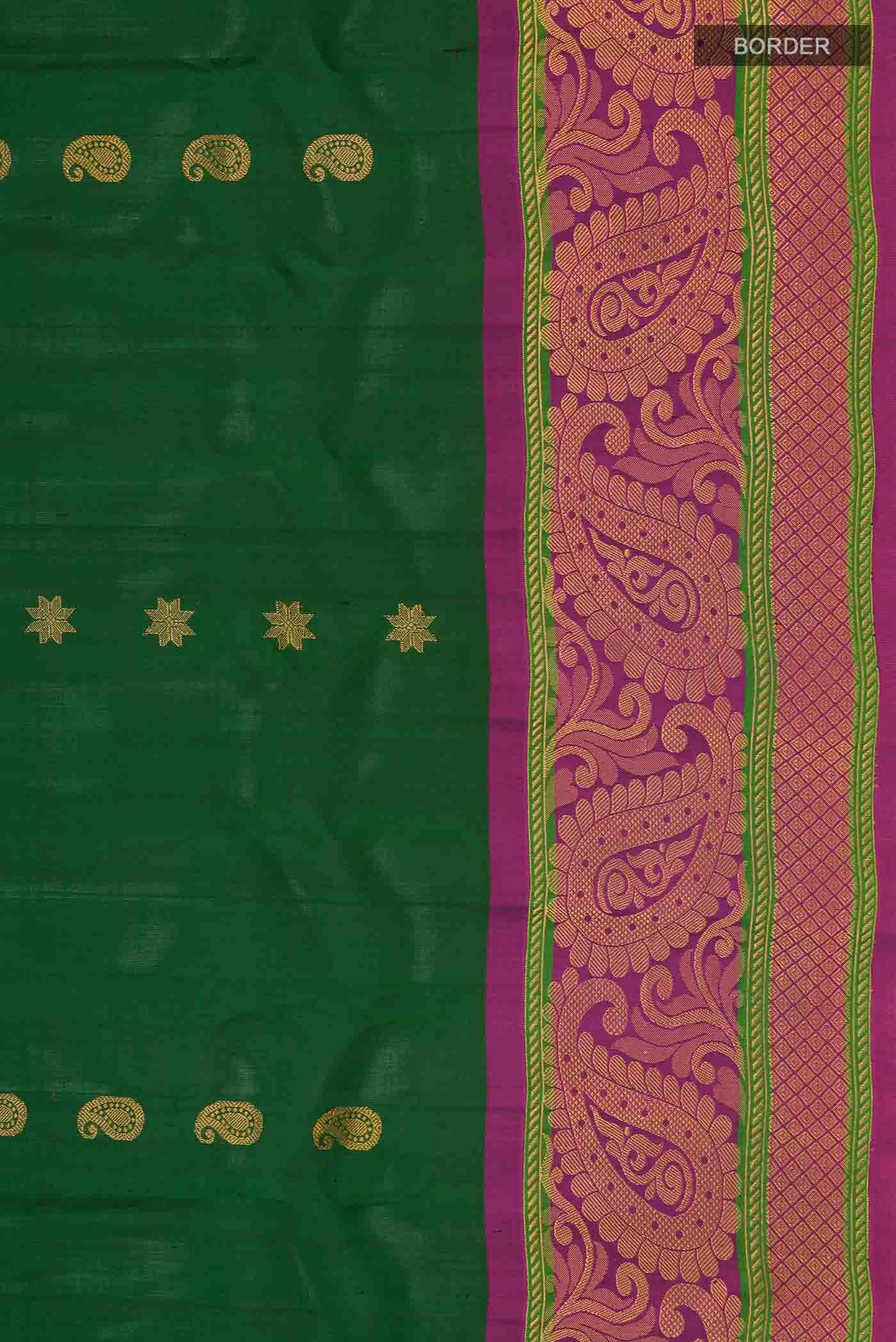 Green Gadwal Silk Saree