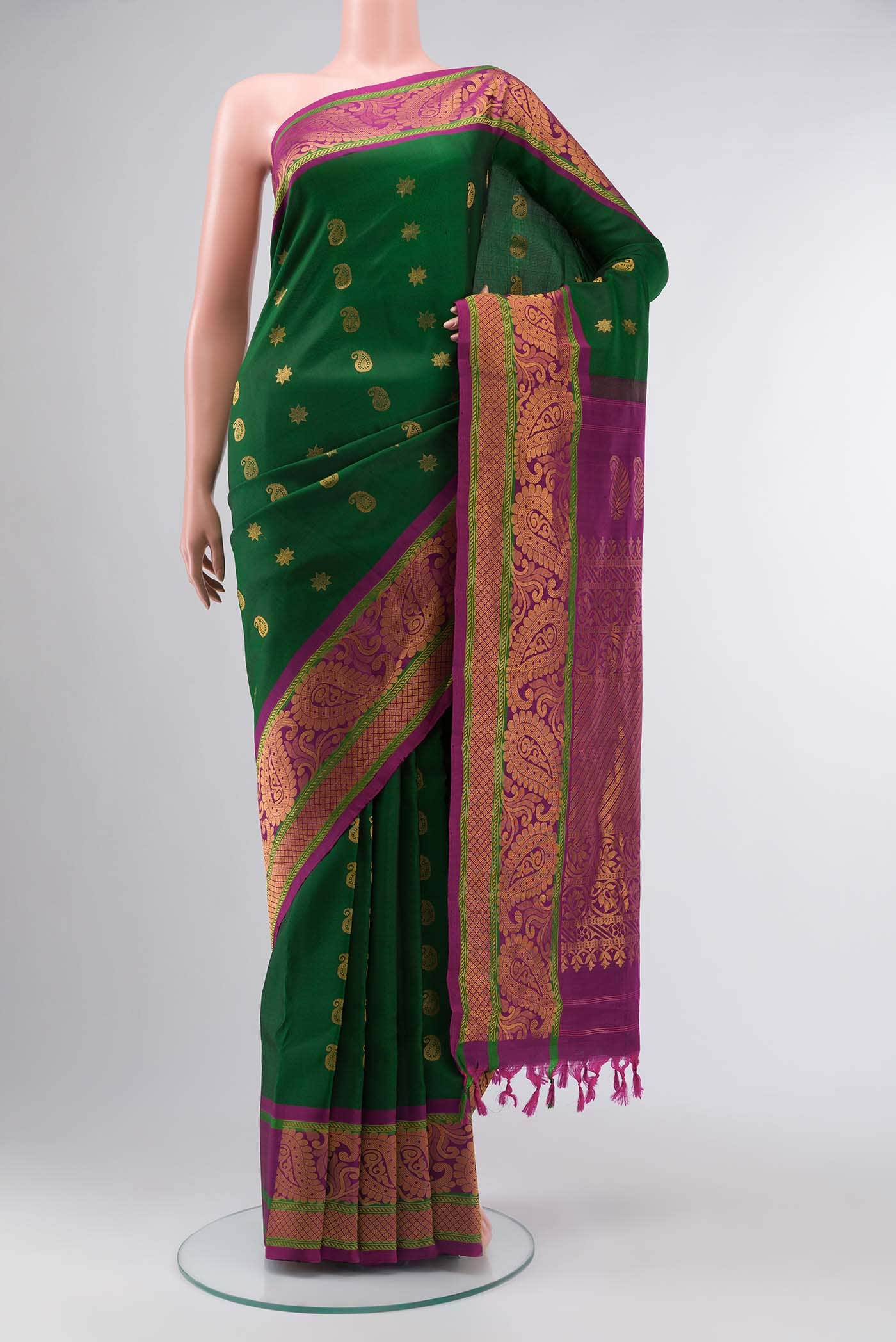 Green Gadwal Silk Saree