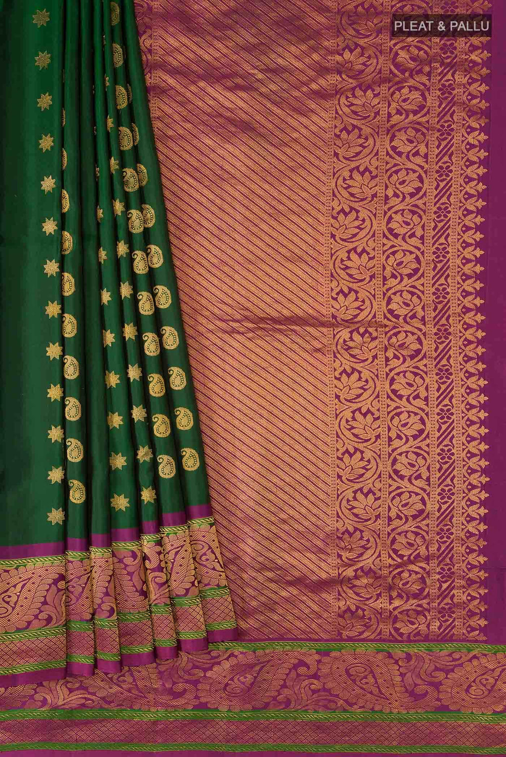 Green Gadwal Silk Saree