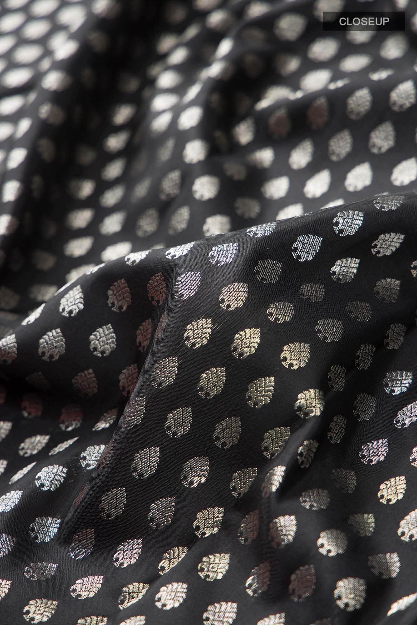 Black Kanchipuram Silk Saree