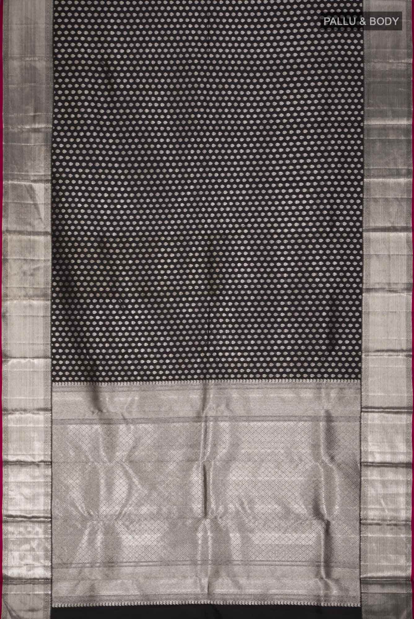 Black Kanchipuram Silk Saree