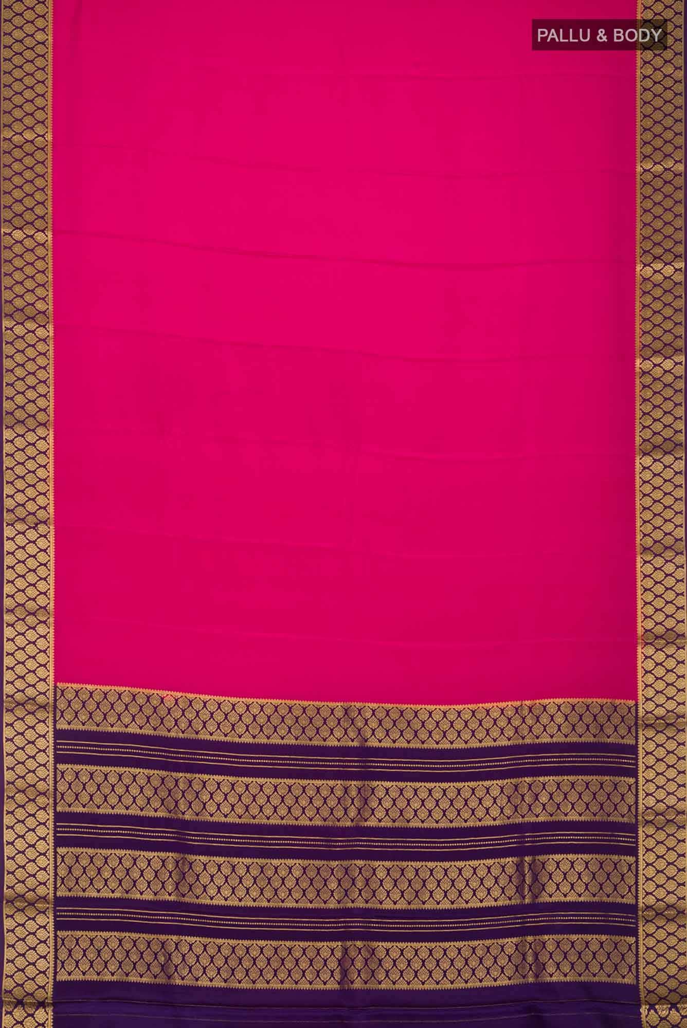 Pink Mysore Crepe Saree
