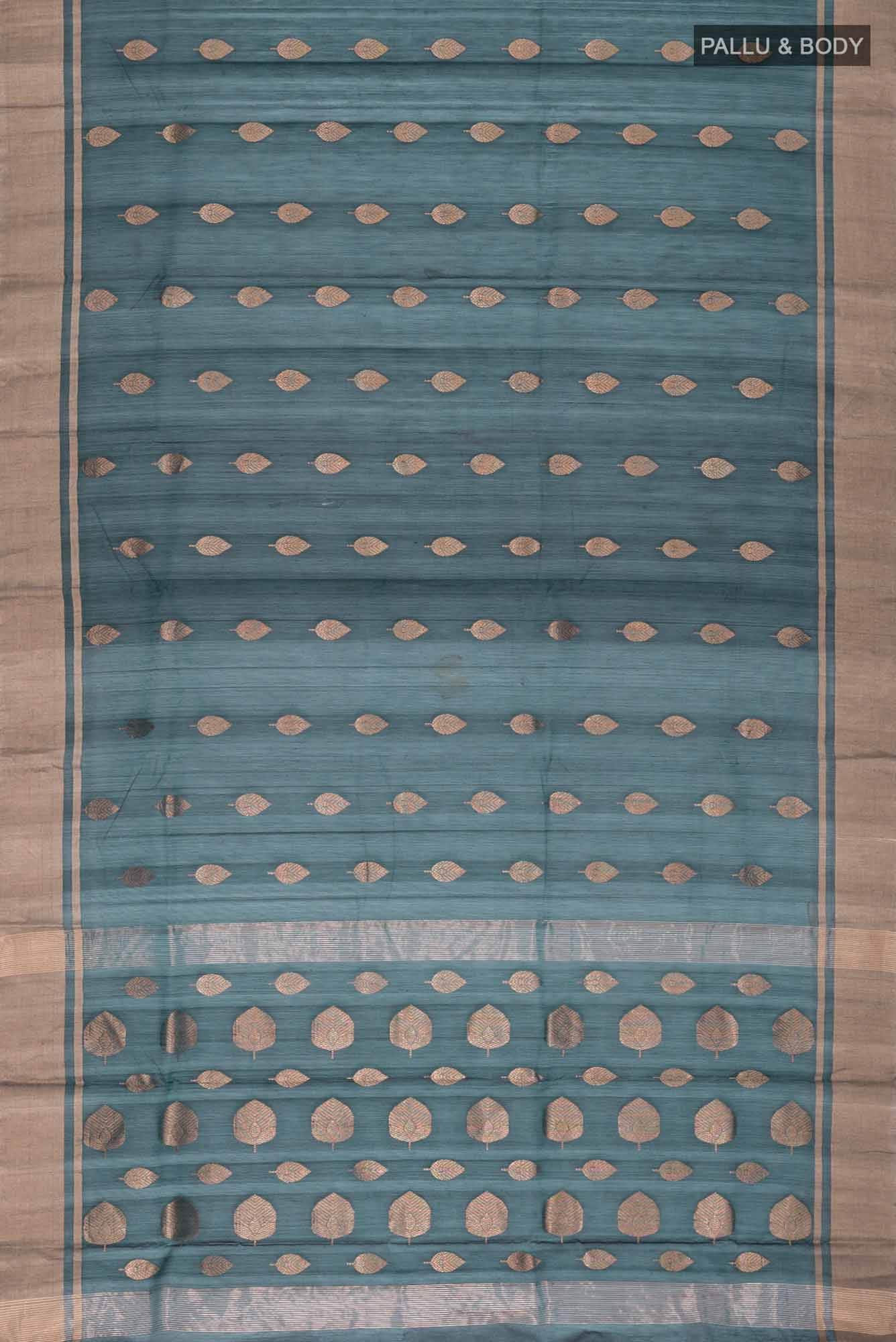 Bottle Green Chanderi Silk Cotton Saree