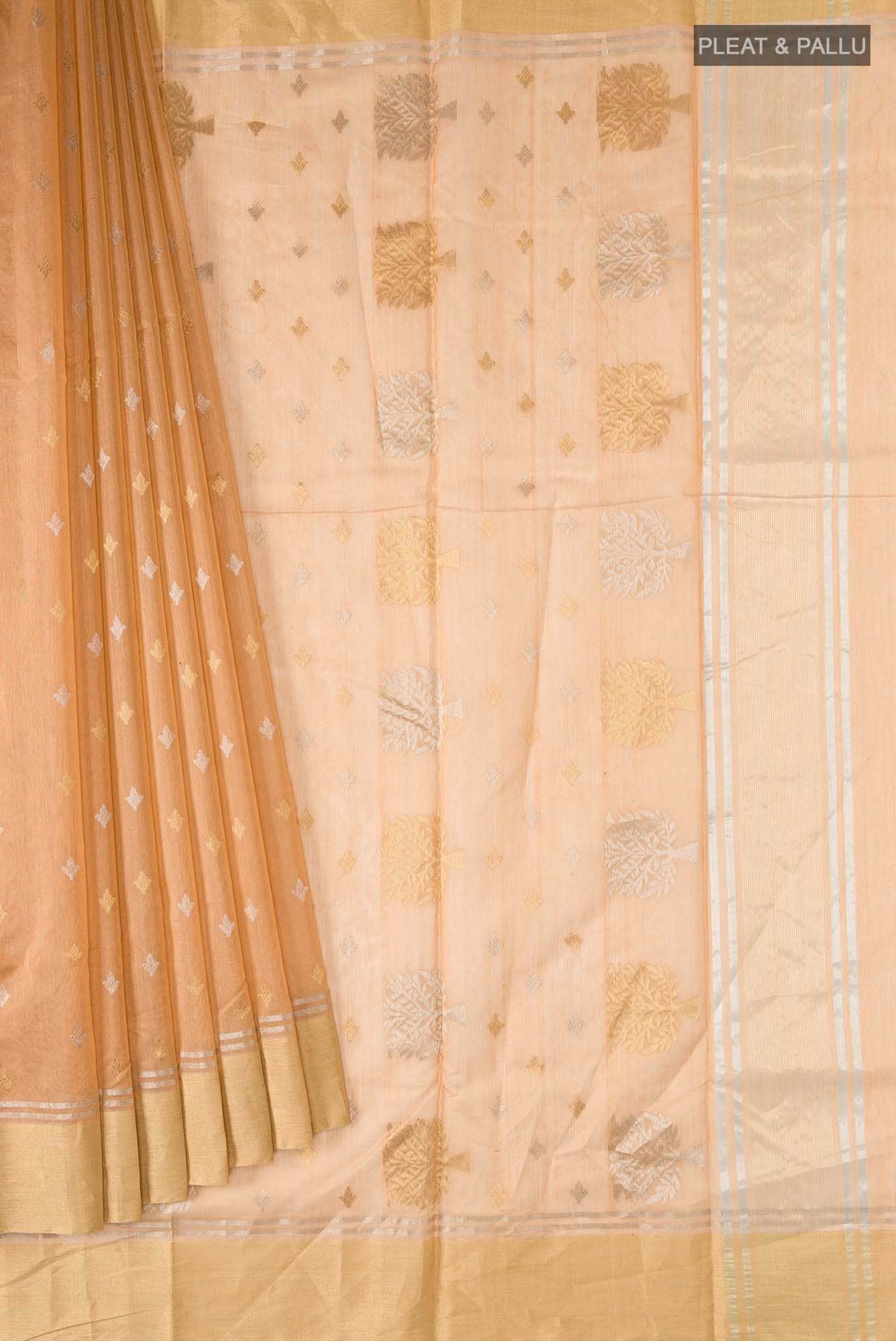 Sandal Chanderi Silk Cotton Saree