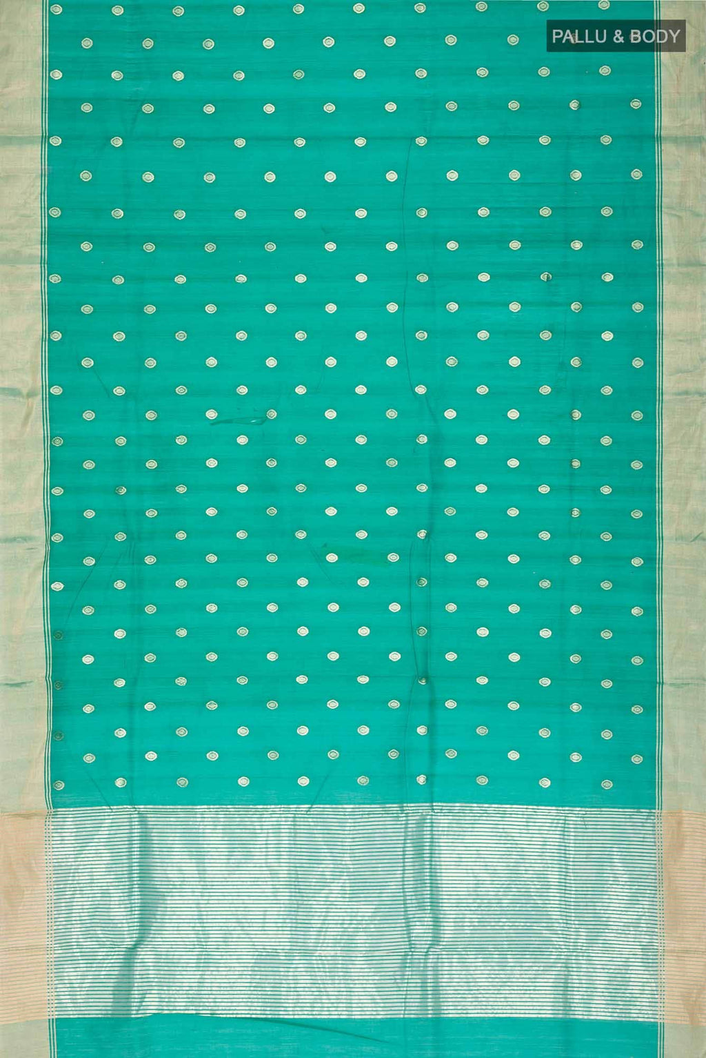 Turquoise Chanderi Silk Cotton Saree