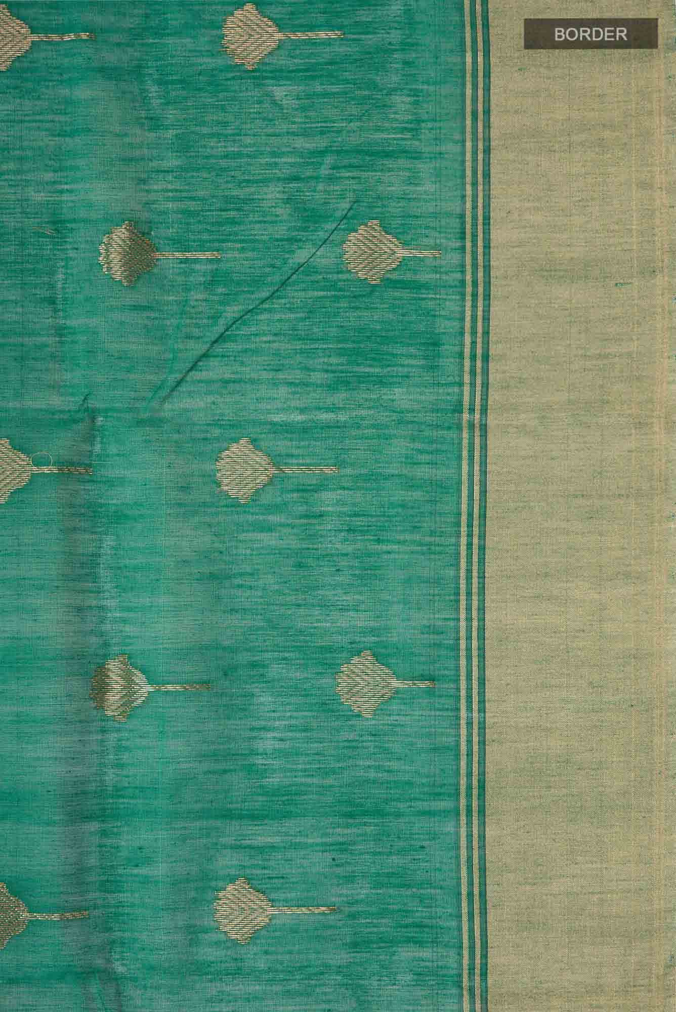 Green Chanderi Silk Cotton Saree