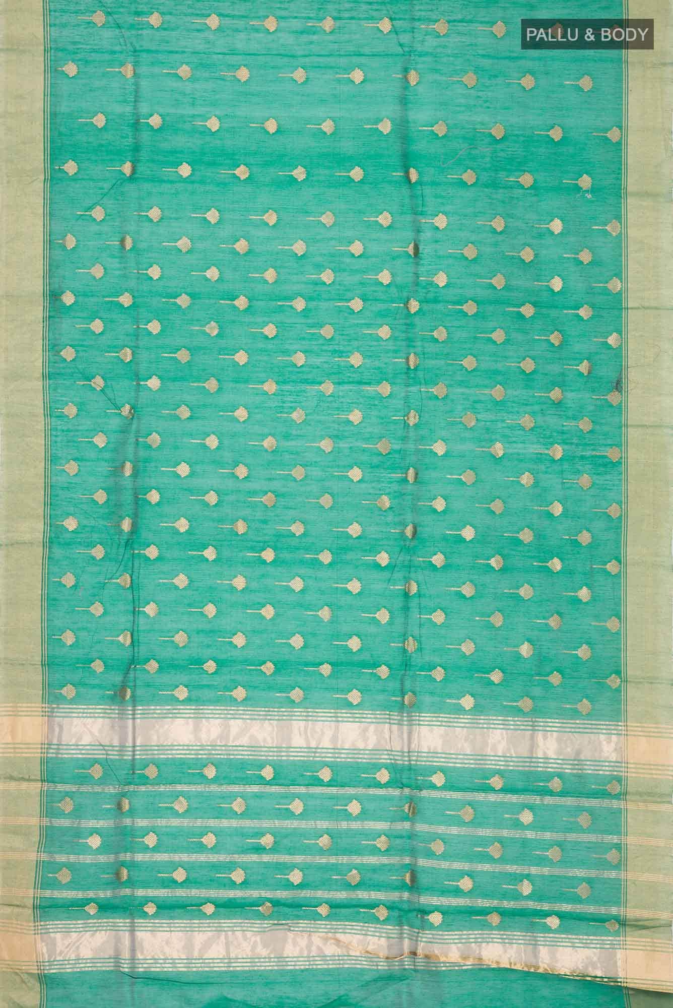 Green Chanderi Silk Cotton Saree