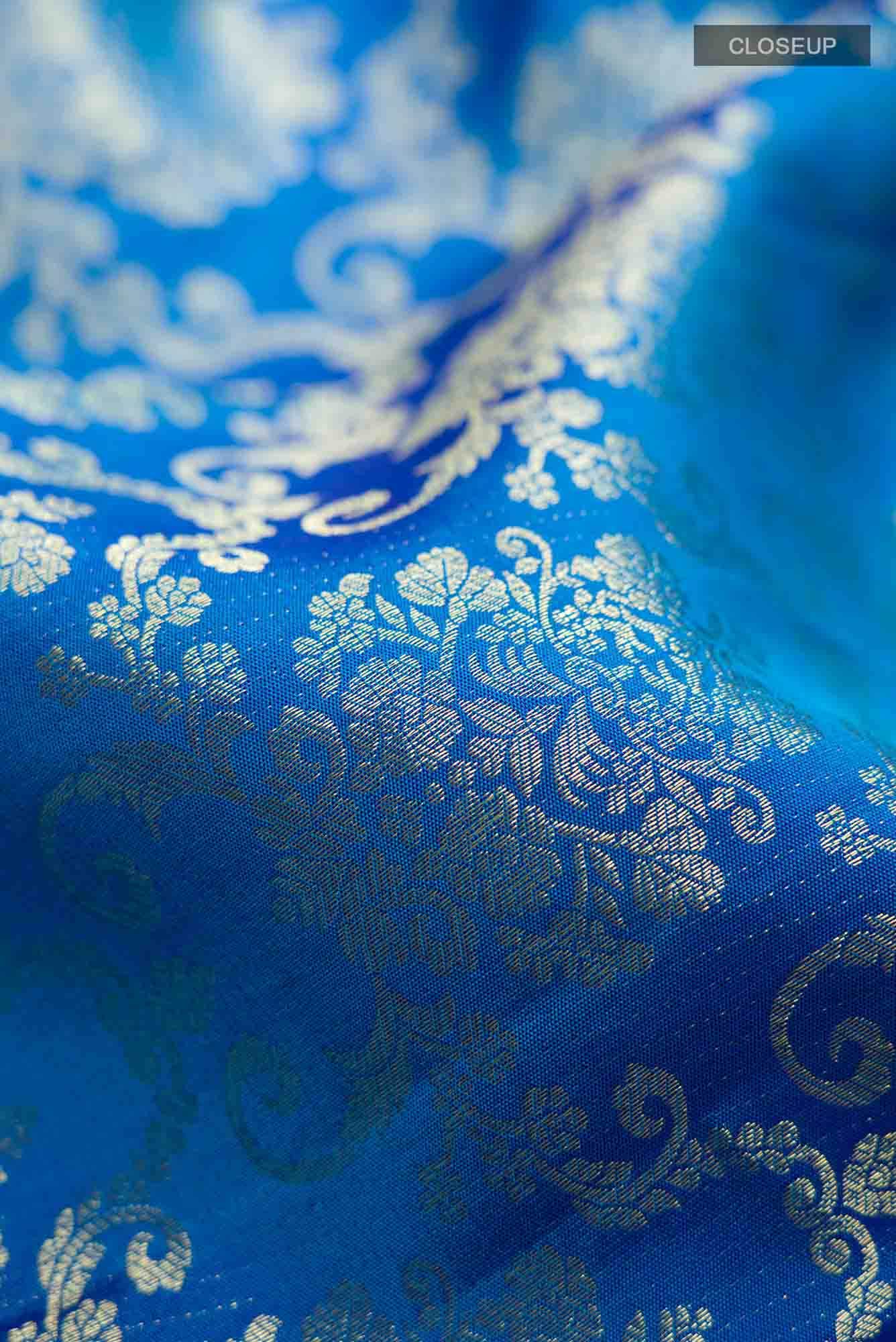 Blue Kanchipuram Silk Saree