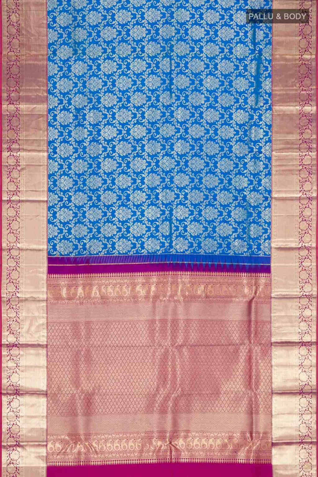 Blue Kanchipuram Silk Saree