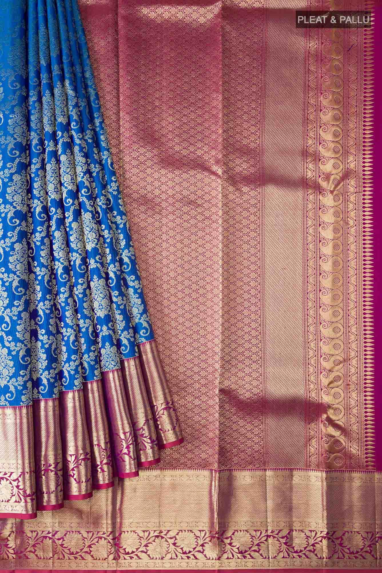 Blue Kanchipuram Silk Saree