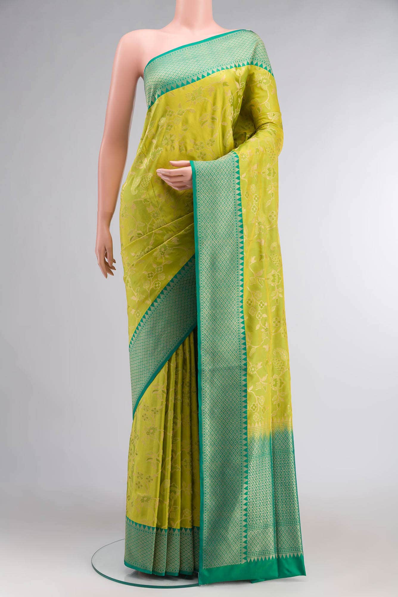 Green Banarasi Silk Saree