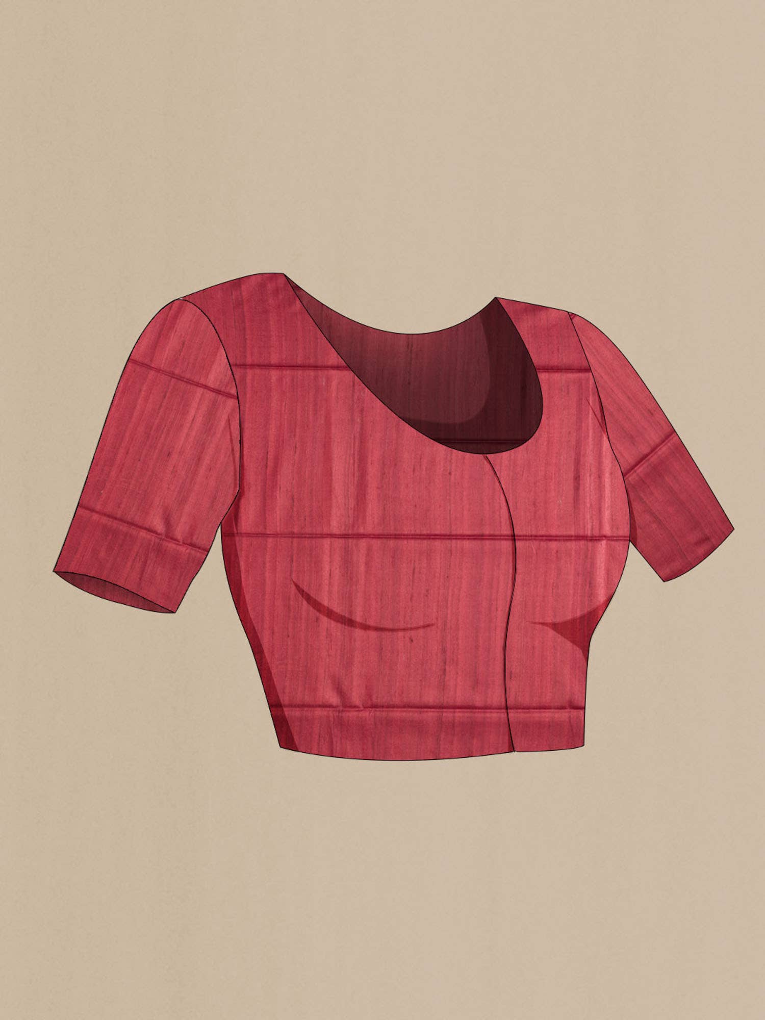 Maroon Bhagalpuri Tussar Silk Saree