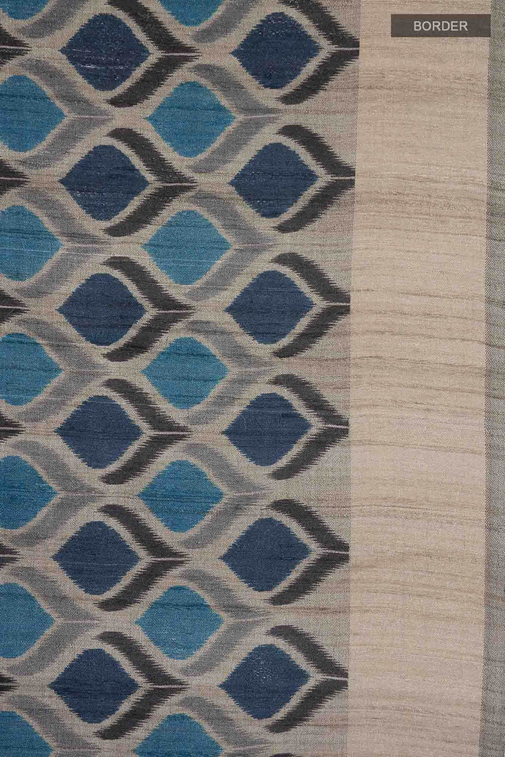 Blue Bhagalpuri Tussar Silk Saree