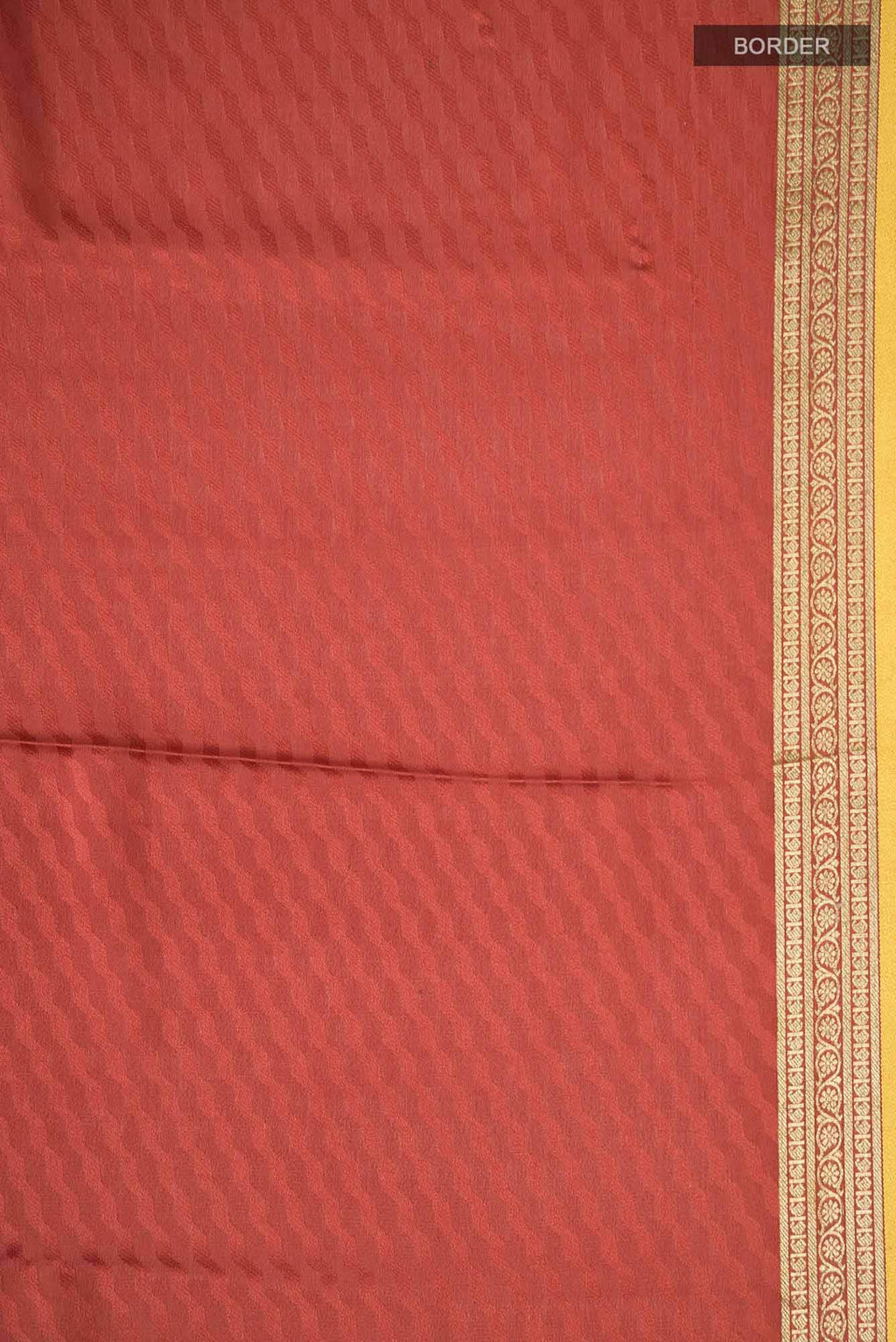 Rust Mysore Crepe Saree