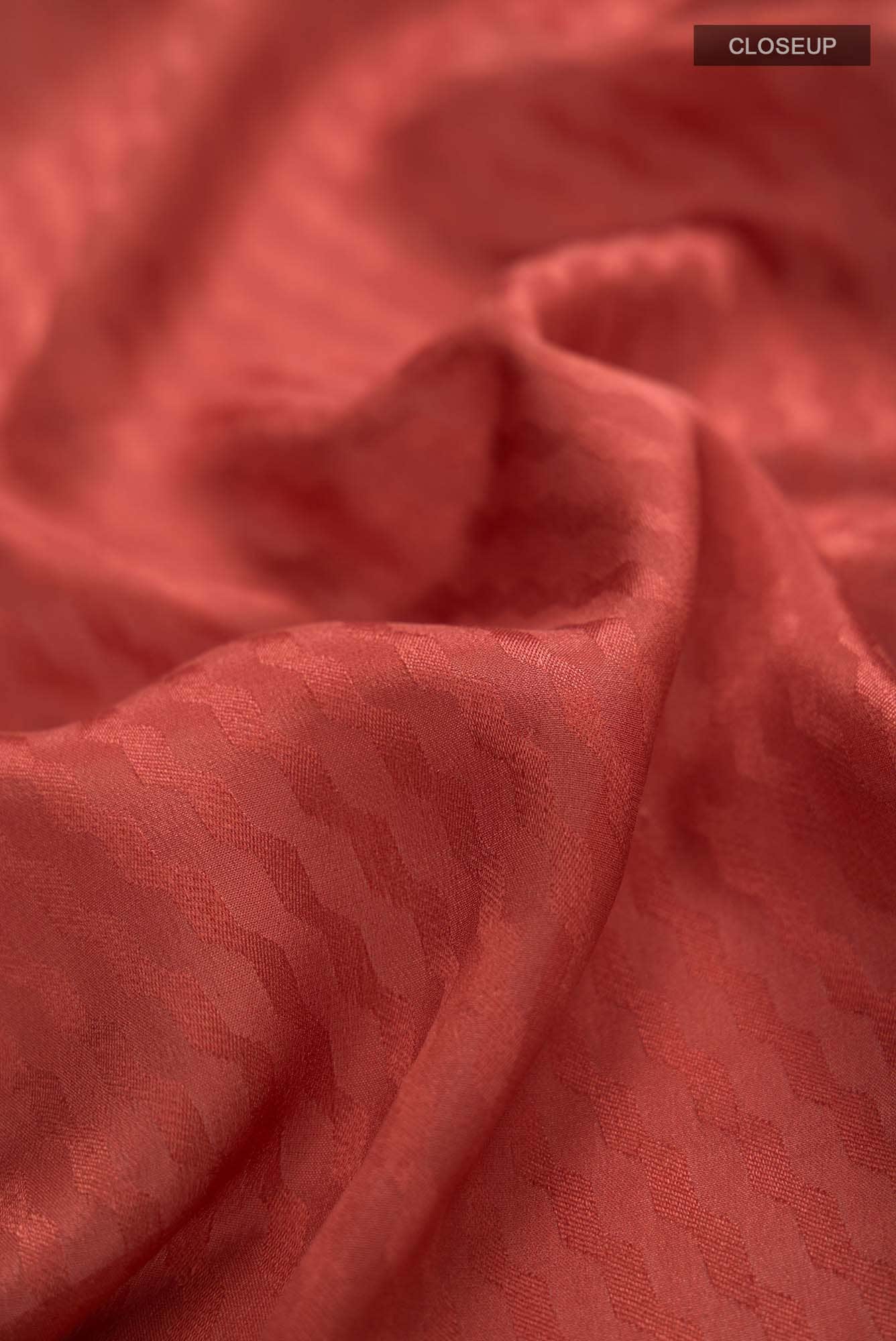 Rust Mysore Crepe Saree