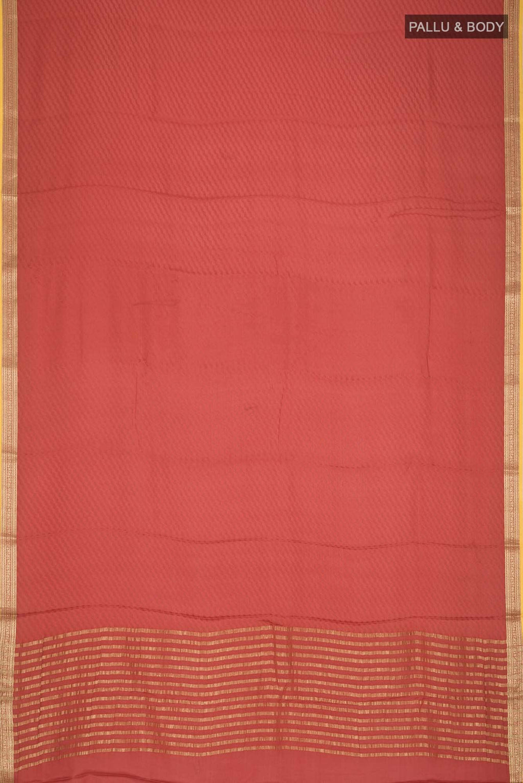 Rust Mysore Crepe Saree