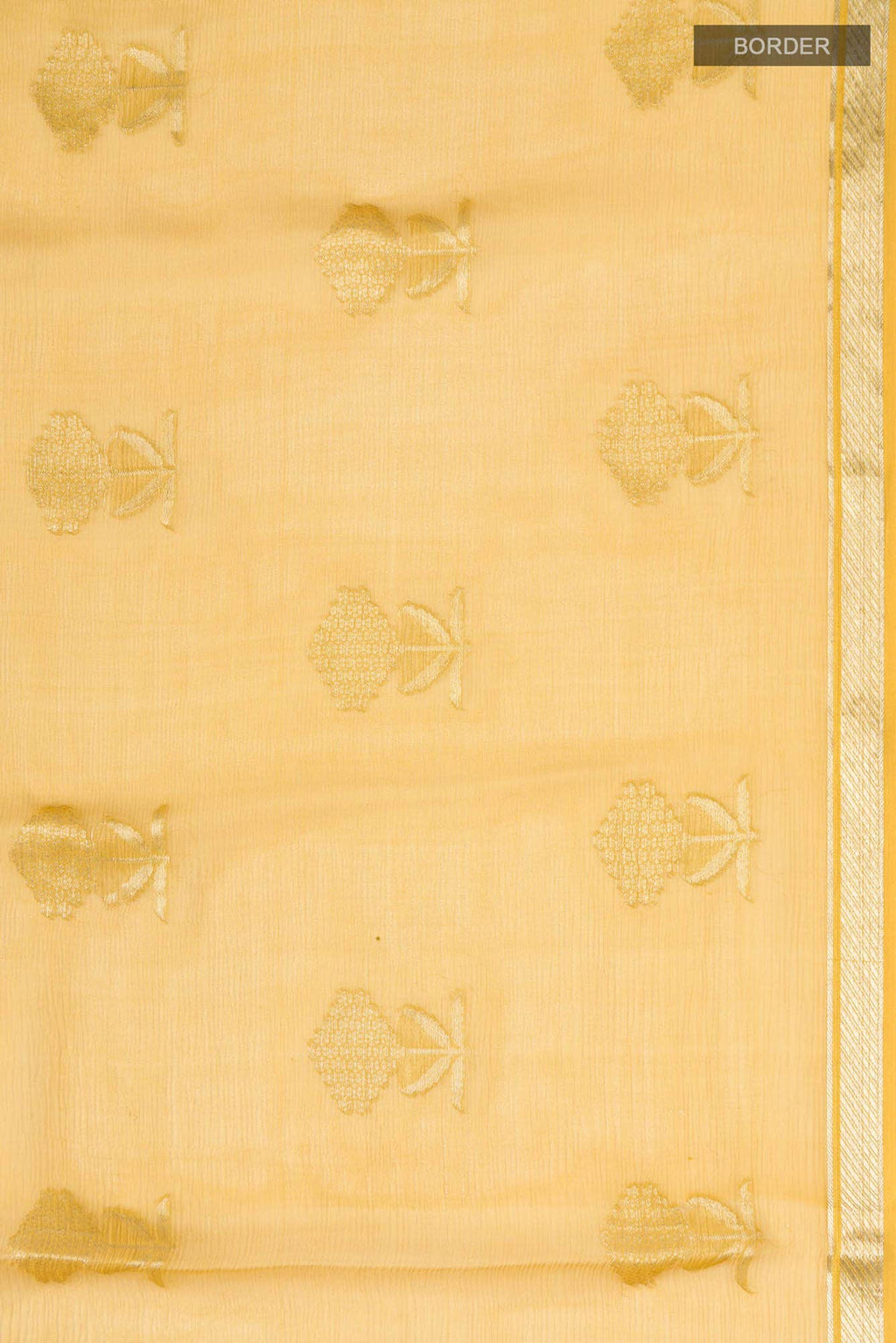 Yellow Mysore Chiffon Saree