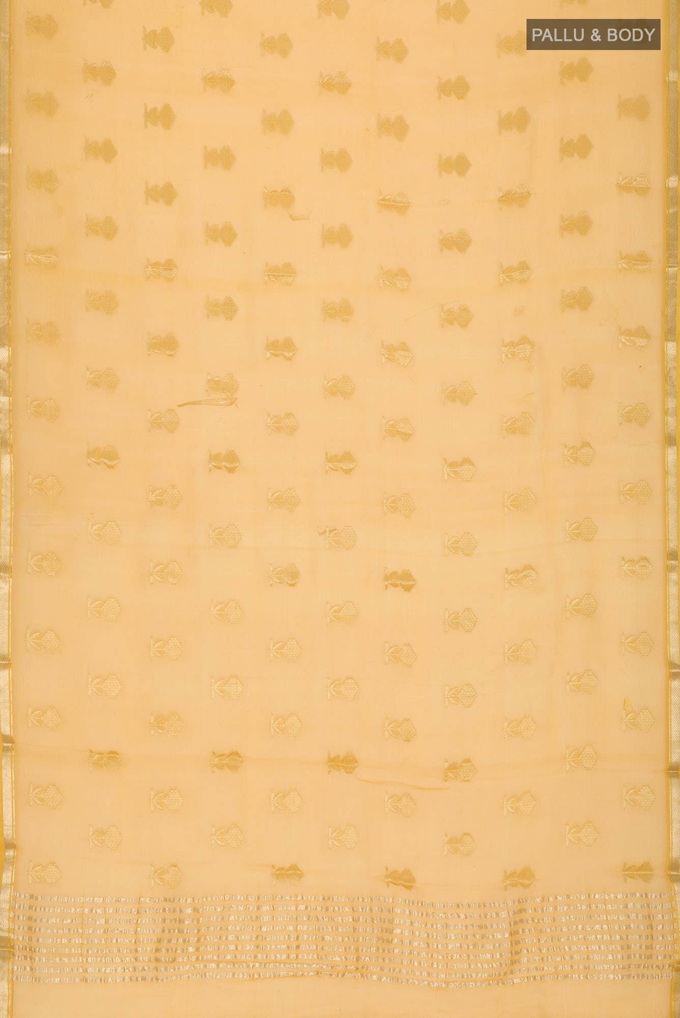 Yellow Mysore Chiffon Saree