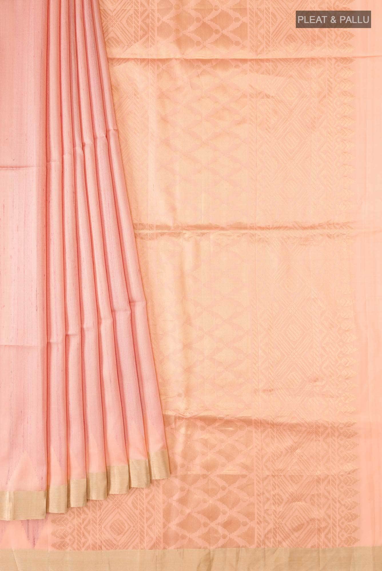 Peach Soft Silk Saree
