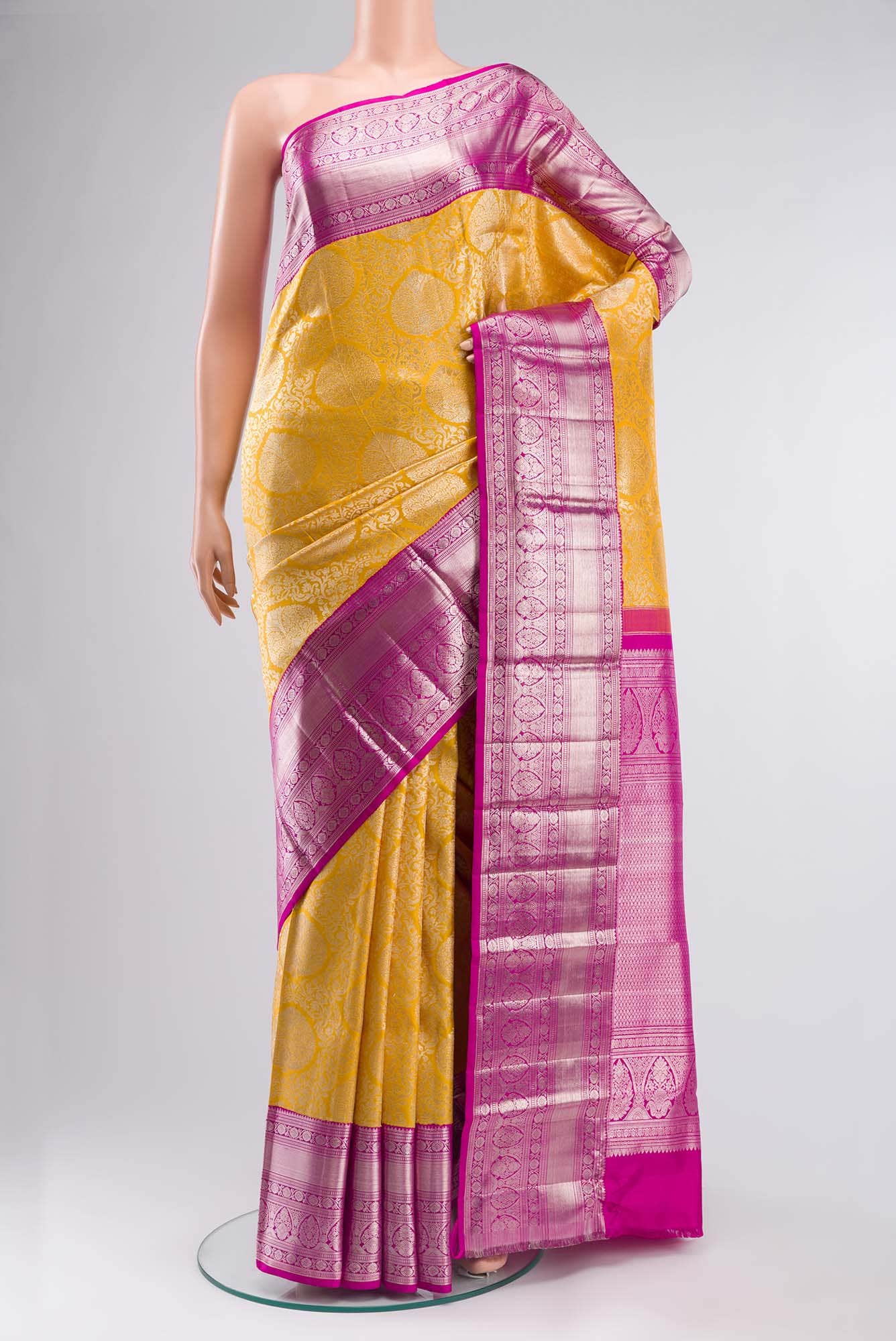 Orange Kanchipuram Silk Saree