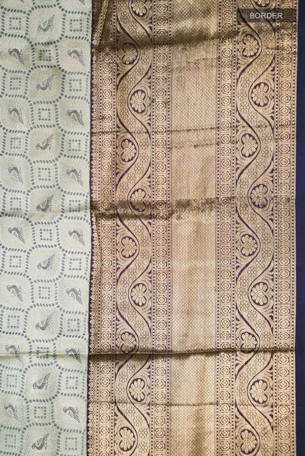 Sage Green Kanchipuram Silk Saree