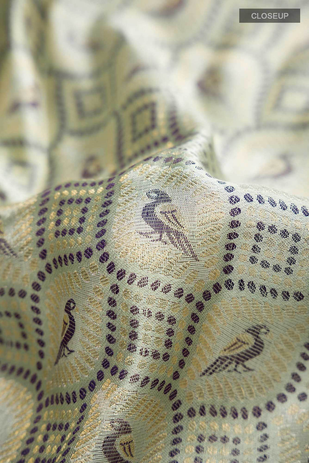 Sage Green Kanchipuram Silk Saree
