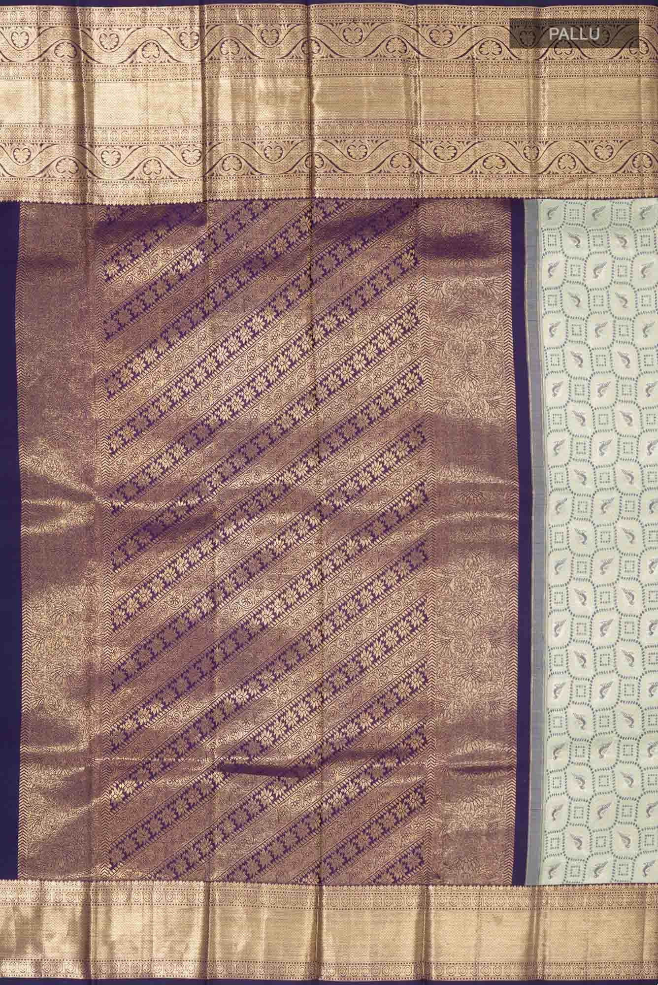 Sage Green Kanchipuram Silk Saree
