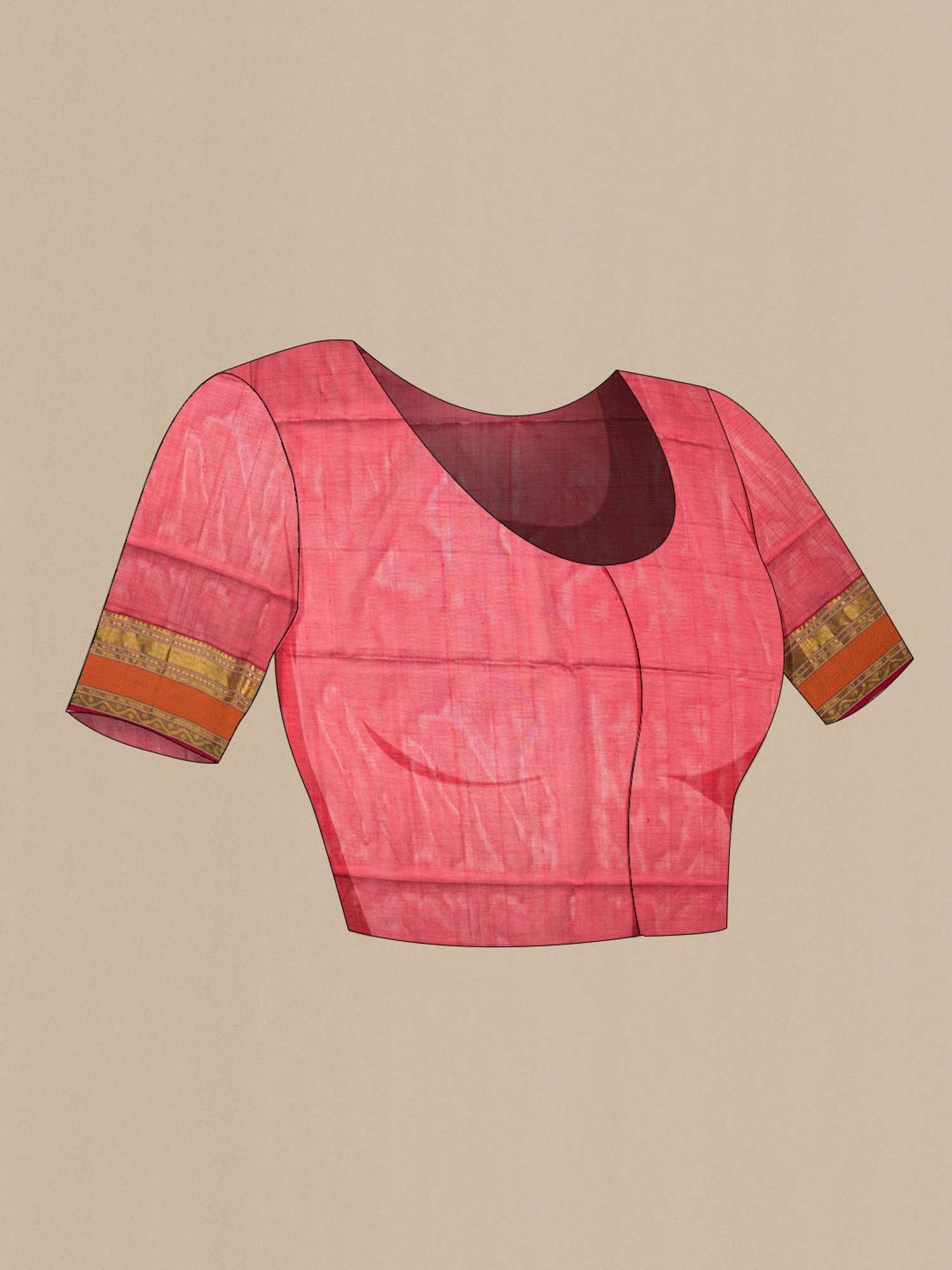 Orange Silk Cotton Saree