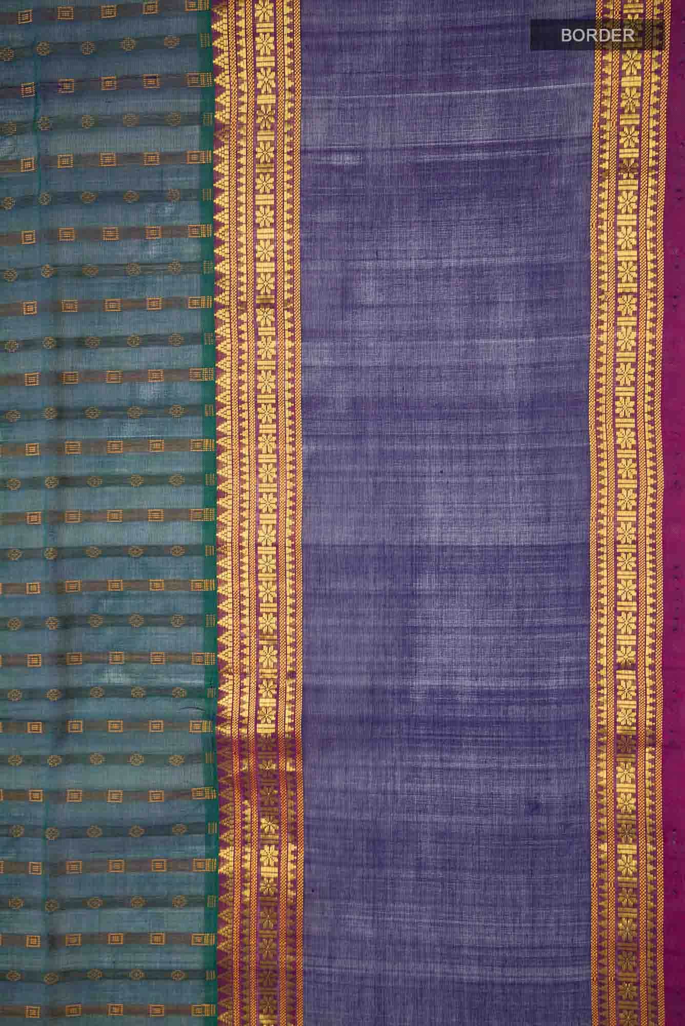Blue Silk Cotton Saree