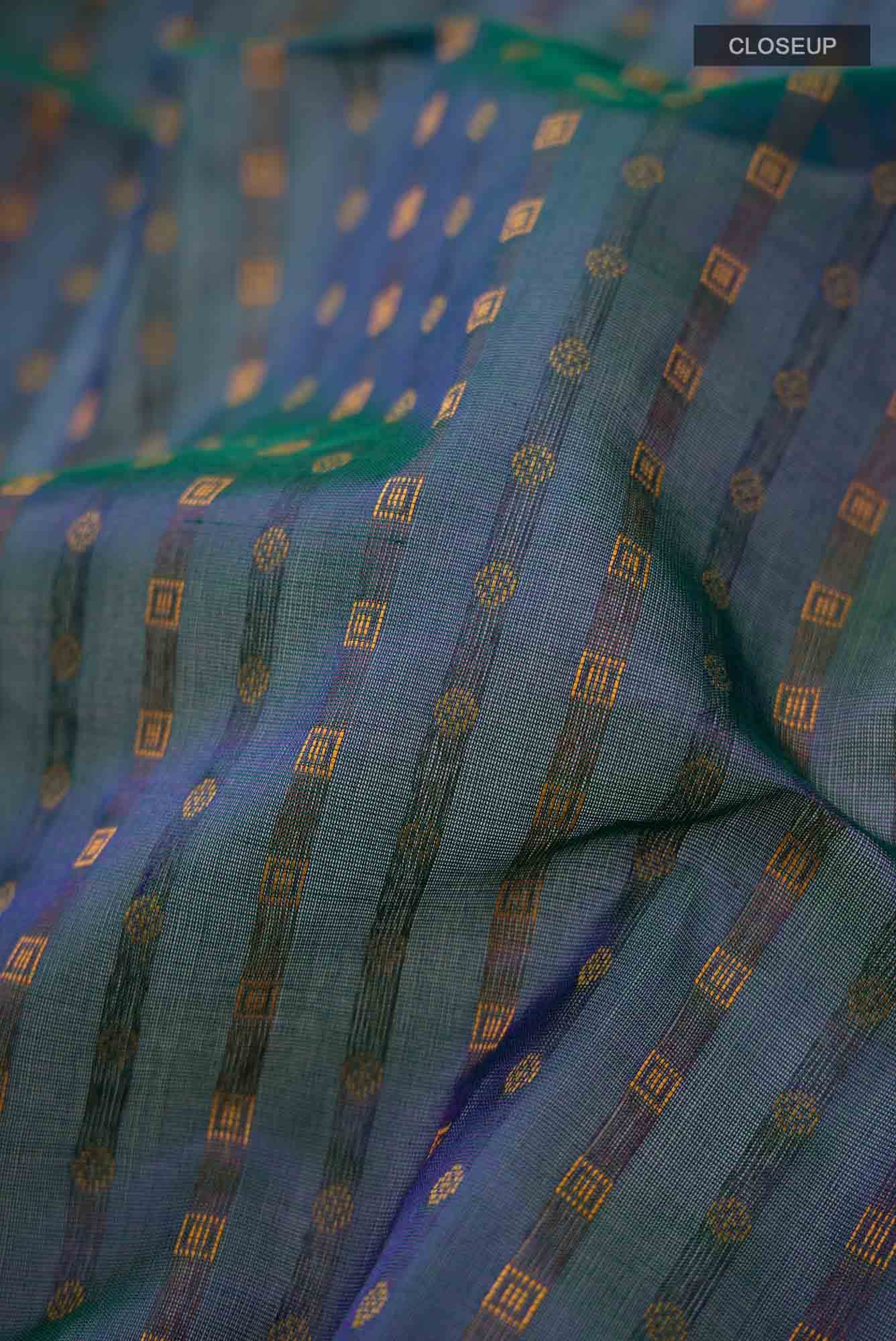 Blue Silk Cotton Saree