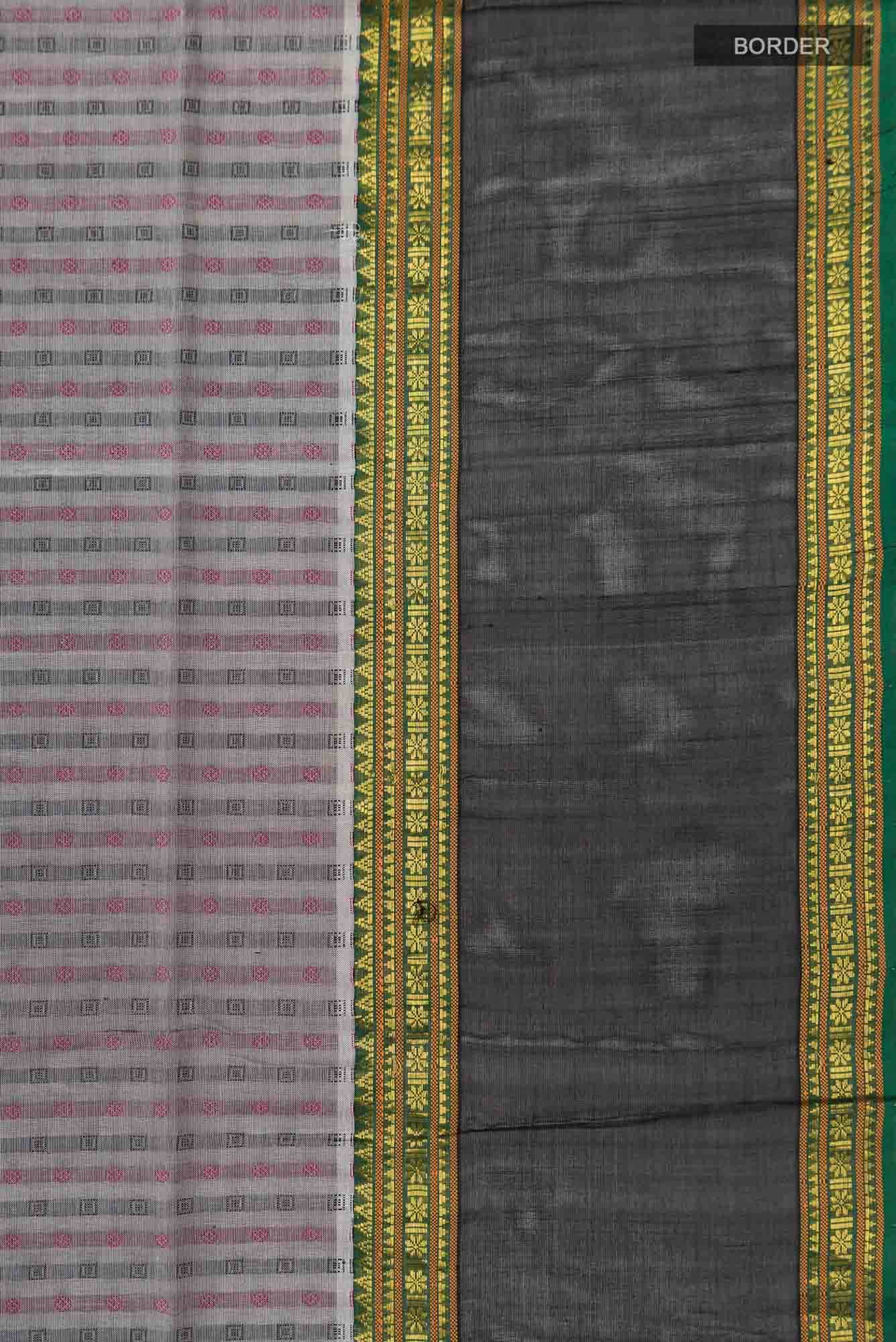 Grey Silk Cotton Saree