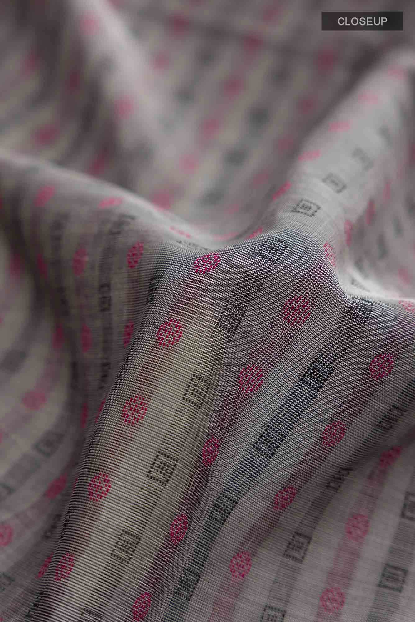 Grey Silk Cotton Saree