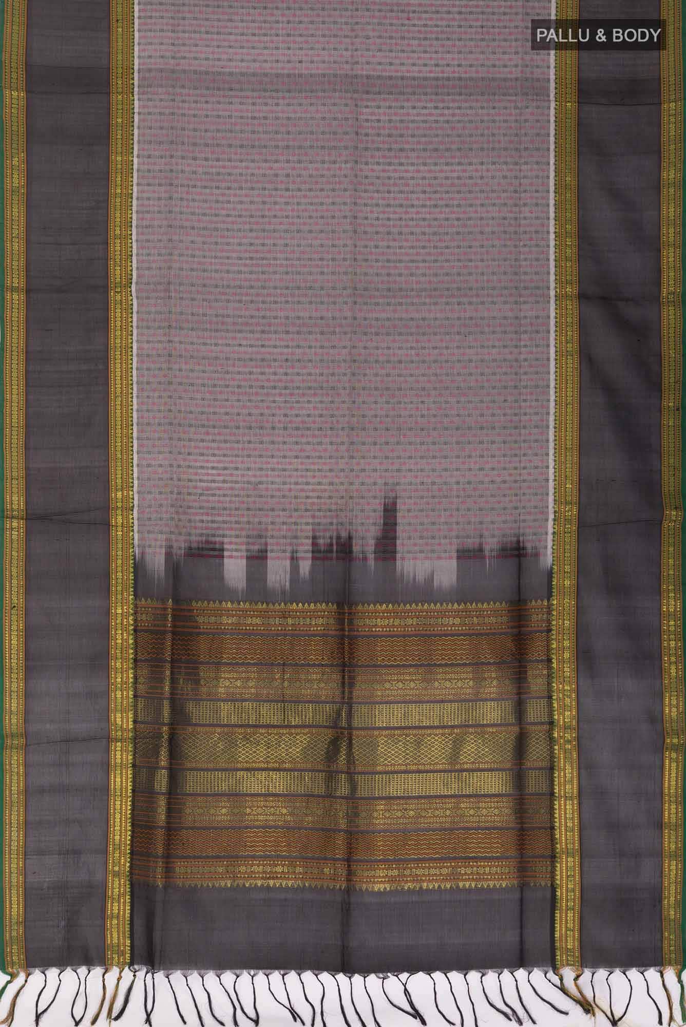 Grey Silk Cotton Saree