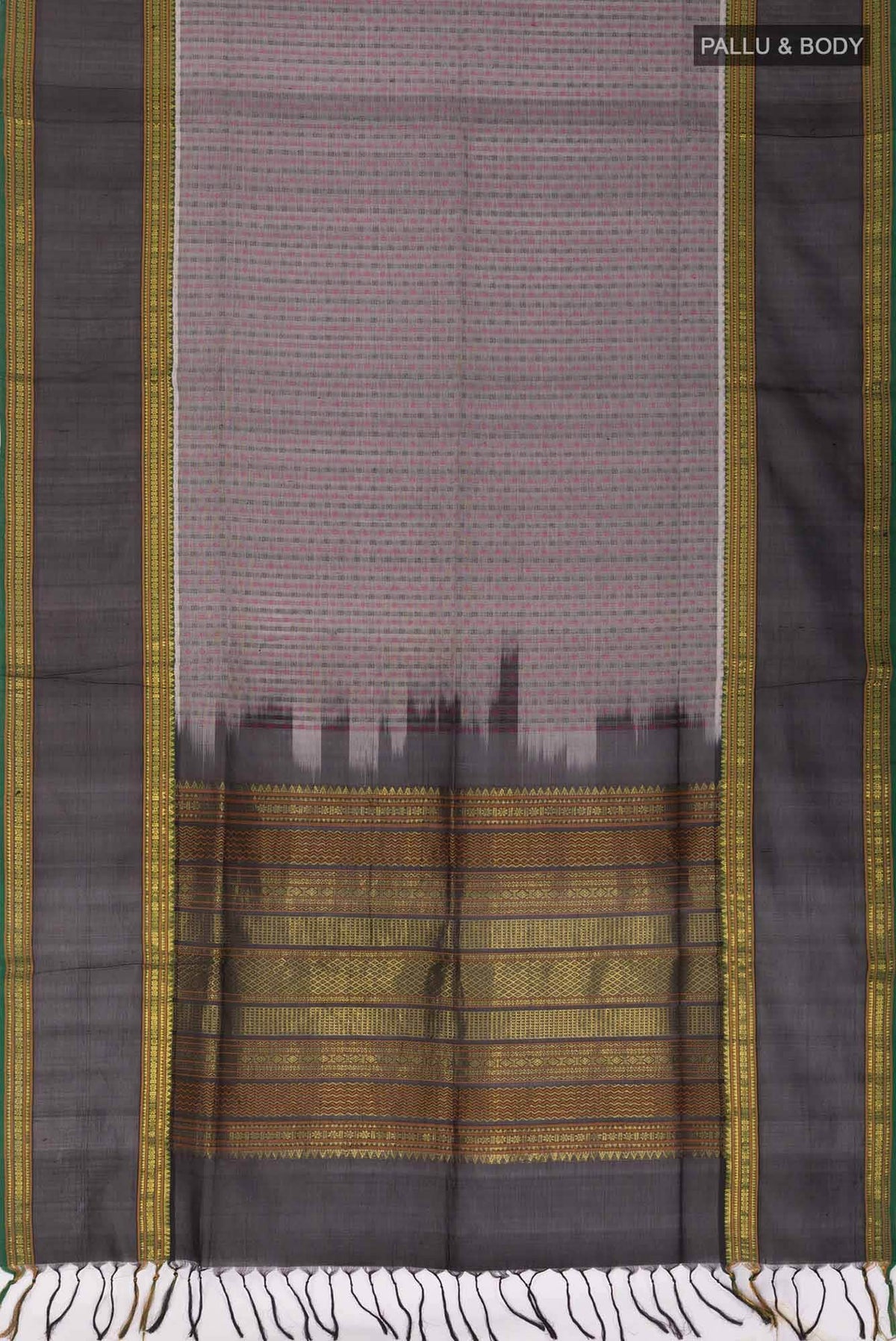 Grey Silk Cotton Saree