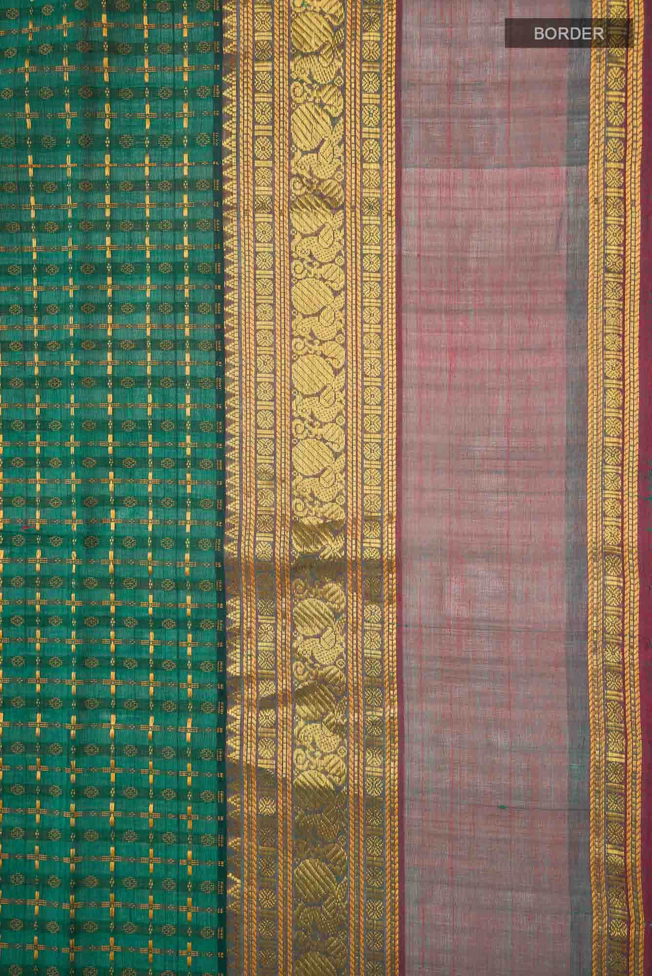 Green Silk Cotton Saree