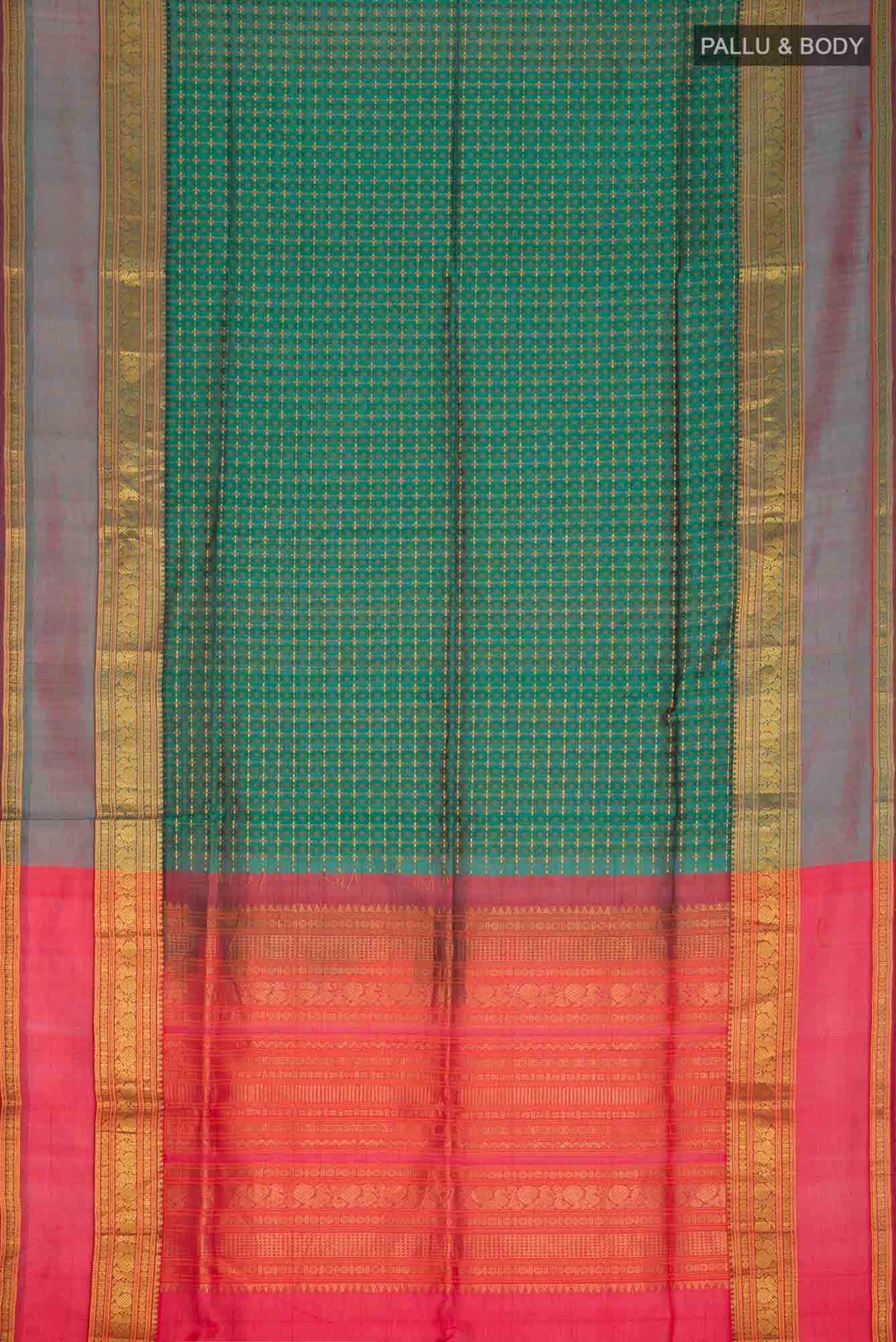 Green Silk Cotton Saree