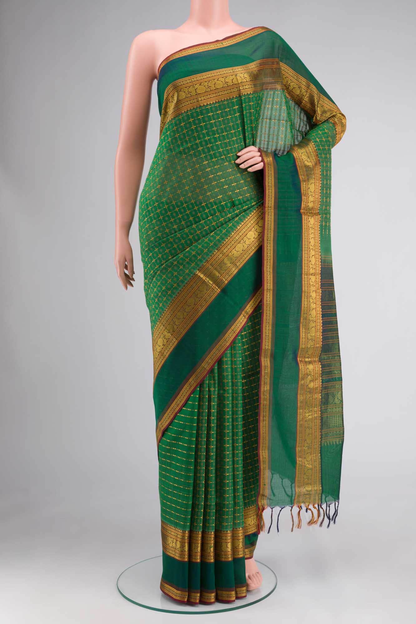 Green Coimbatore Silk Cotton Saree