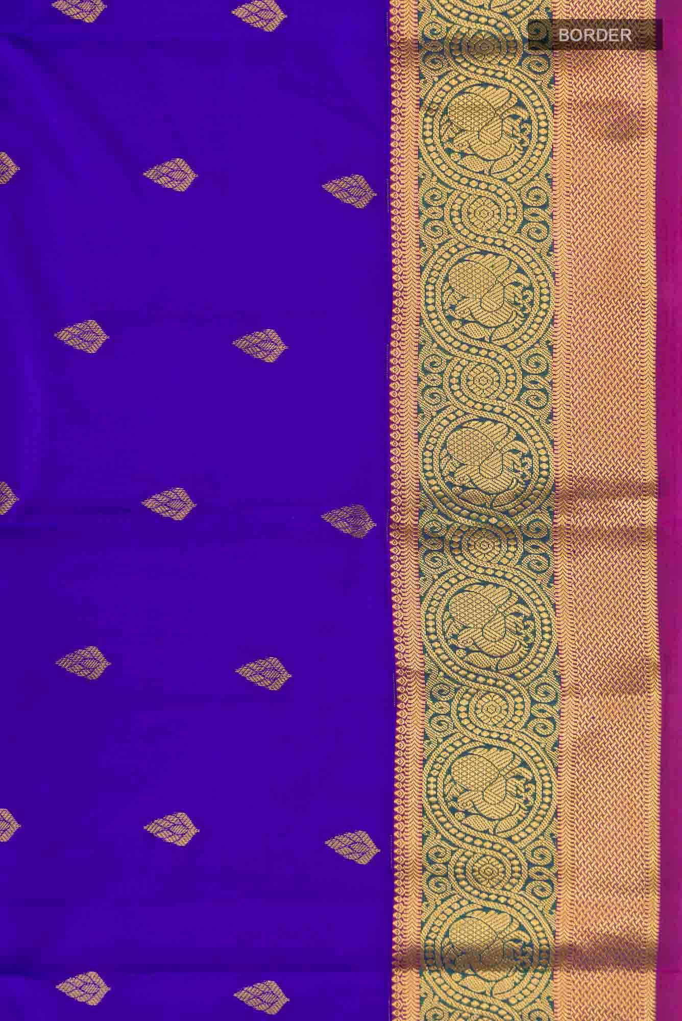 Blue Kanchipuram Silk Saree
