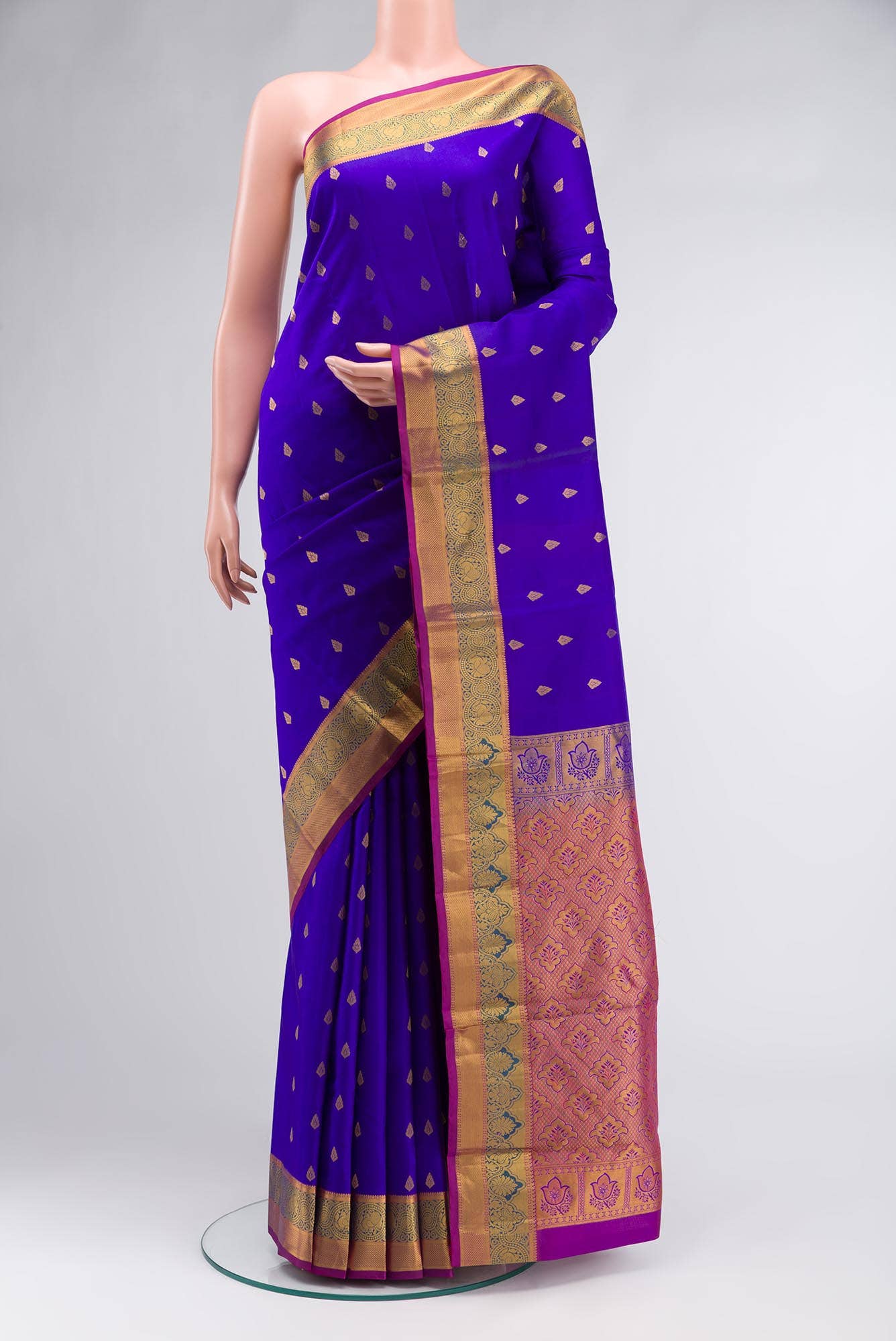 Blue Kanchipuram Silk Saree